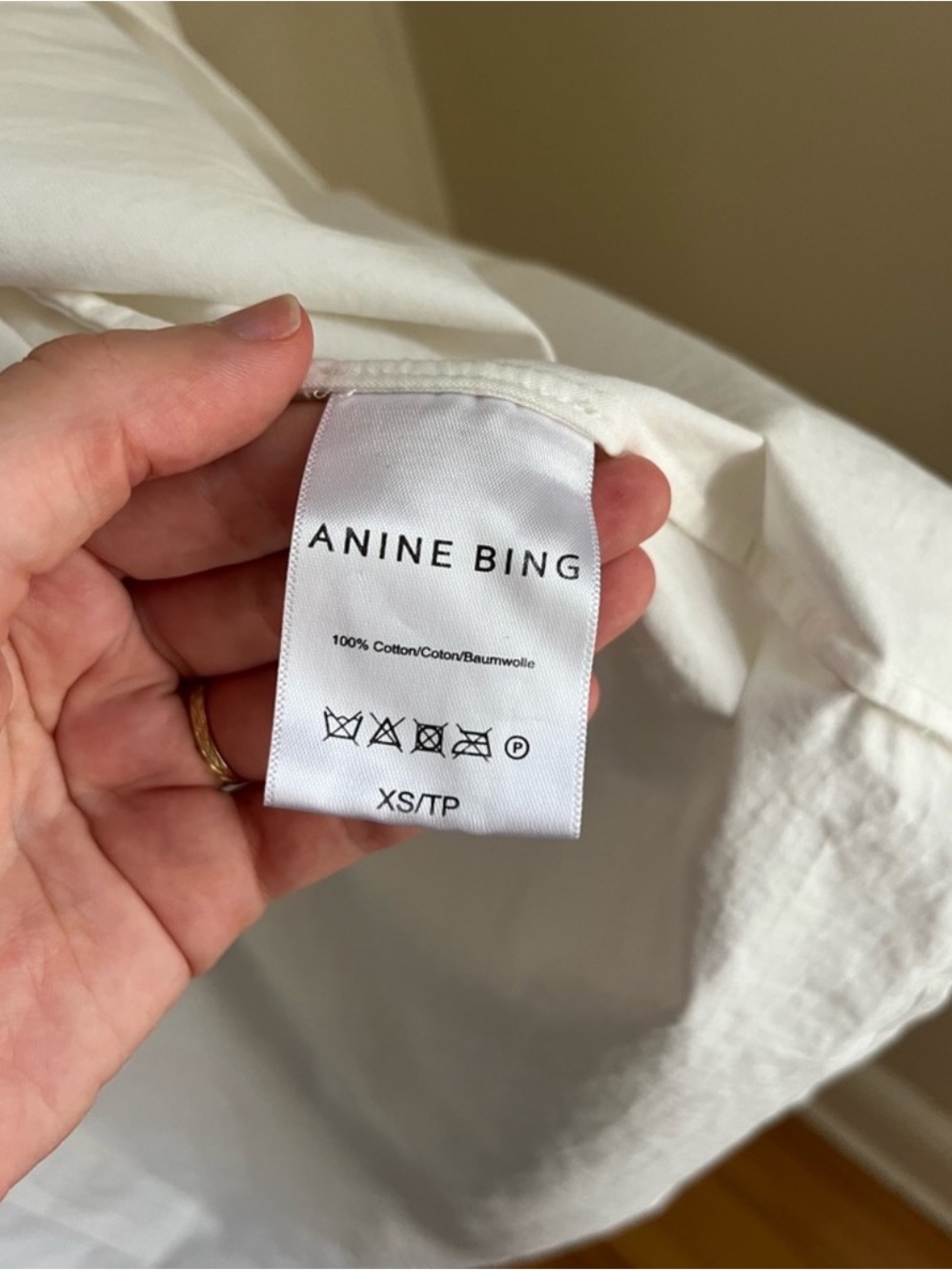 anine bing cotton button front shirt - Picture 4 of 7